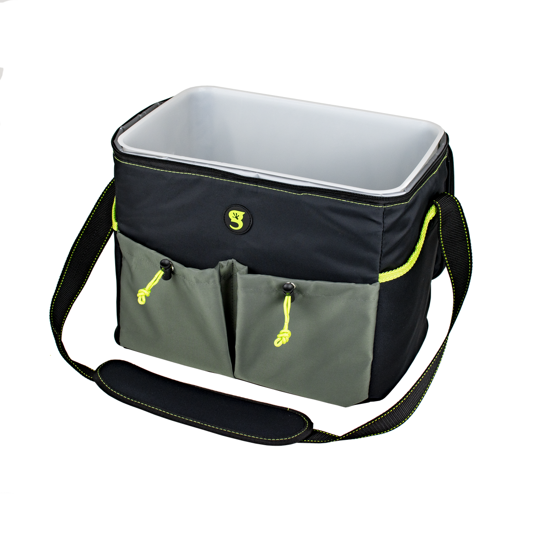 Large 15 bottle / 24 Can Cooler - Black/Neon Green