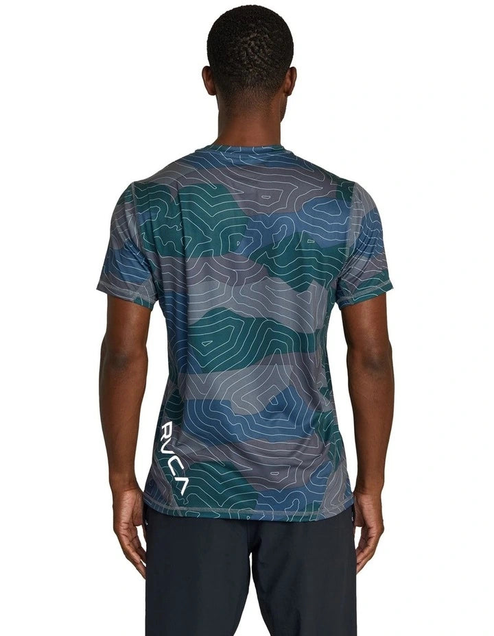 Hawaii Sport Vent Short Sleeve Training Tee in Blue