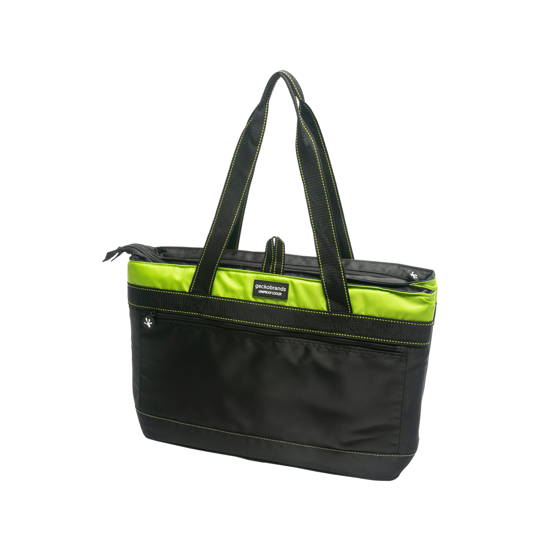 2 Compartment Tote Cooler - Black/Neon Green