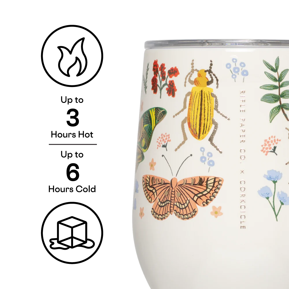 Stemless - 12oz Rifle Paper - Curio Cream