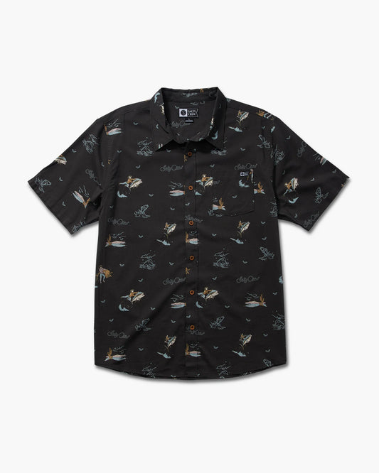 Round Up S/S Woven Black