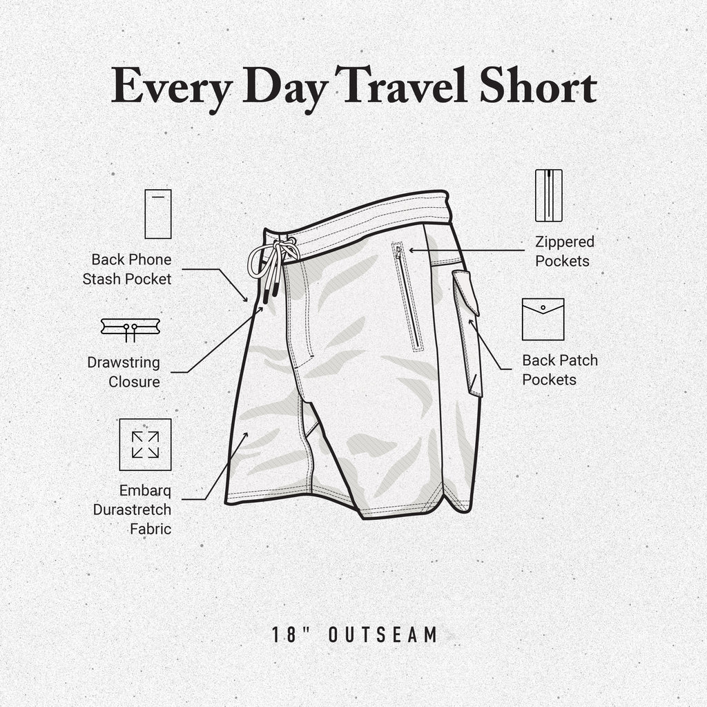 Layover Traveler Short 18" Ochre Red