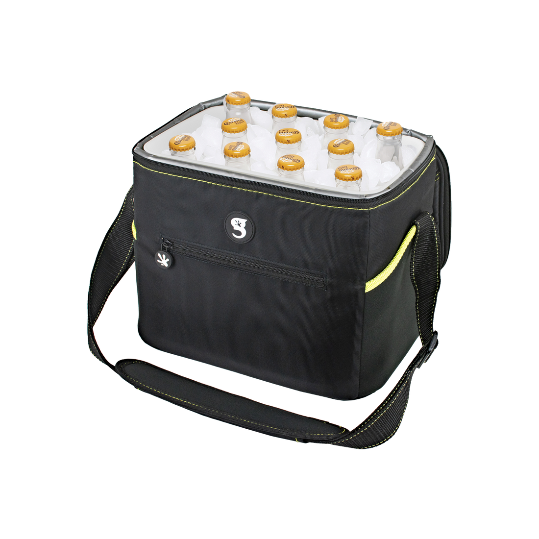 Medium 11 bottle / 12 Can Cooler - Black/Neon Green