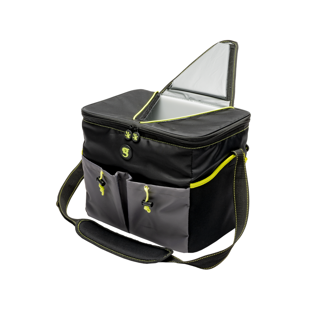 Large 15 bottle / 24 Can Cooler - Black/Neon Green