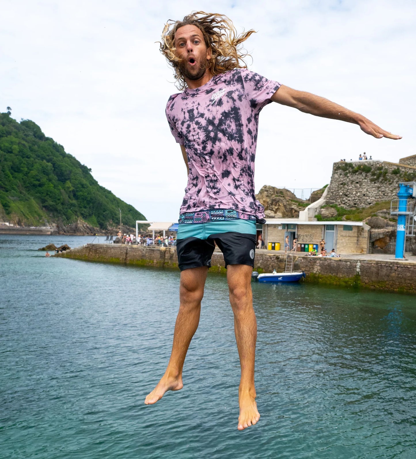 Blair Conklin S/S Surf Shirt Black/Pink