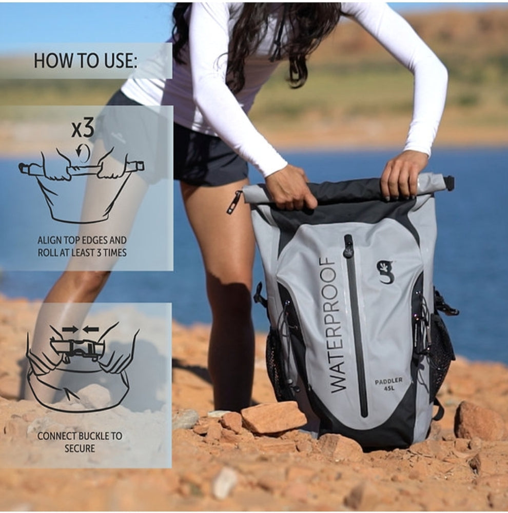 Paddler 45L Waterproof Backpack - White