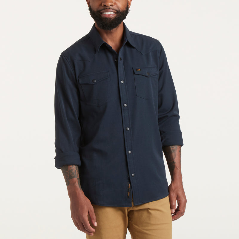 Stockman Stretch Snapshirt NIG