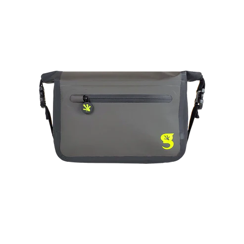 Waterproof Tarpaulin Waist Pack - Dark  Grey/Neon Green
