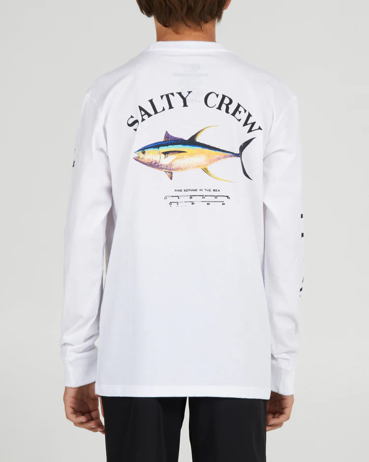 Ahi Mount Boys L/S Tee WHT