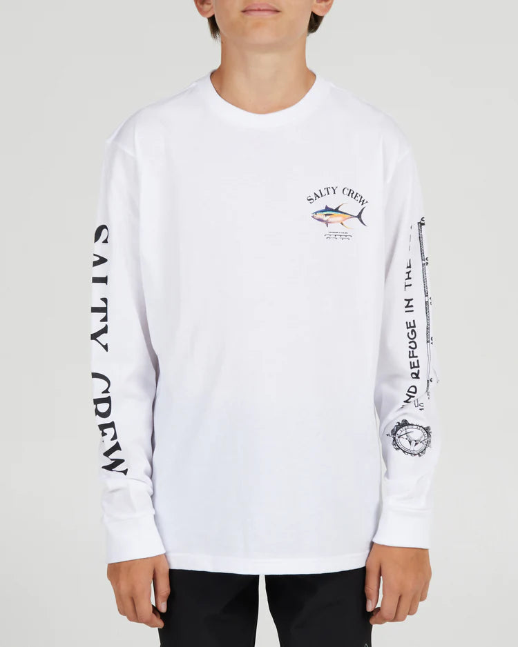 Ahi Mount Boys L/S Tee WHT