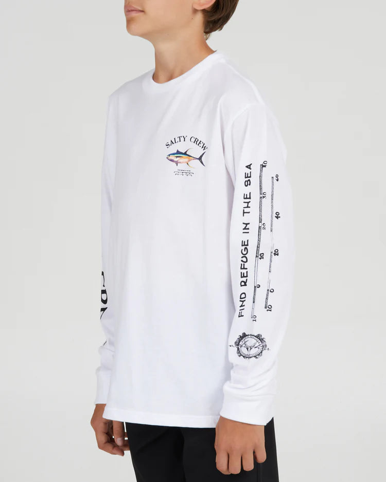 Ahi Mount Boys L/S Tee WHT