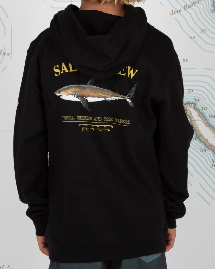 Bruce Boys Hood Fleece BLK