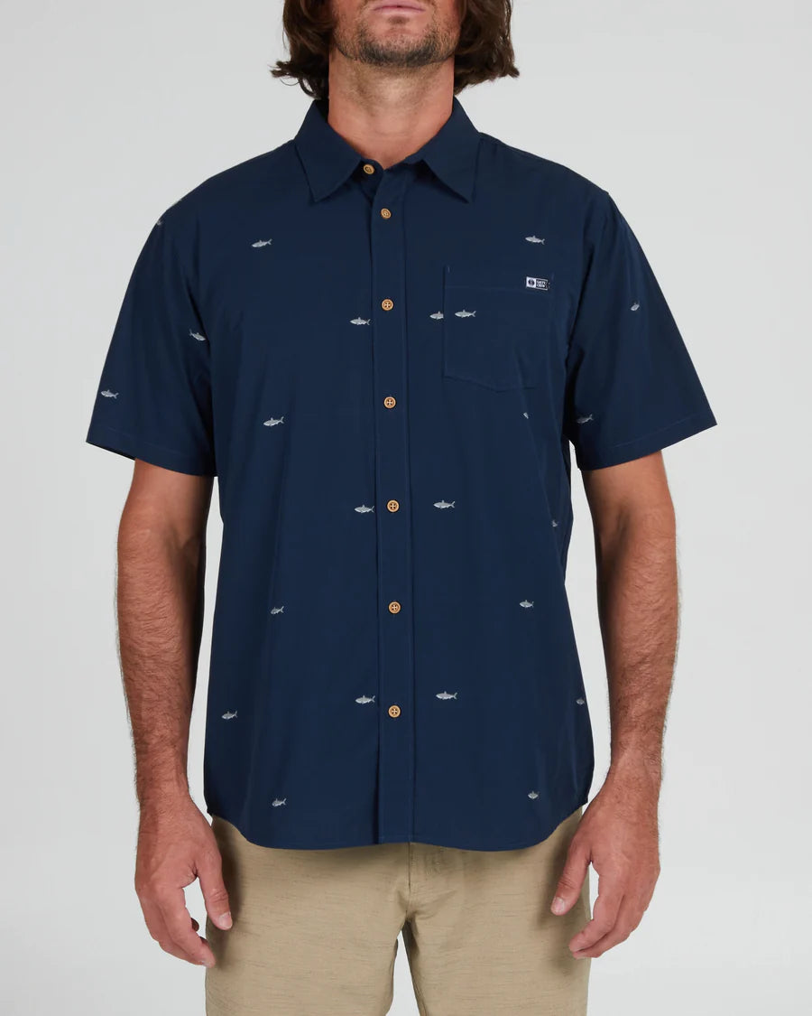 Bruce S/S Woven NVY
