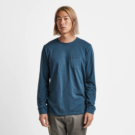 Well Worn Midweight Organic LS Deep Blue