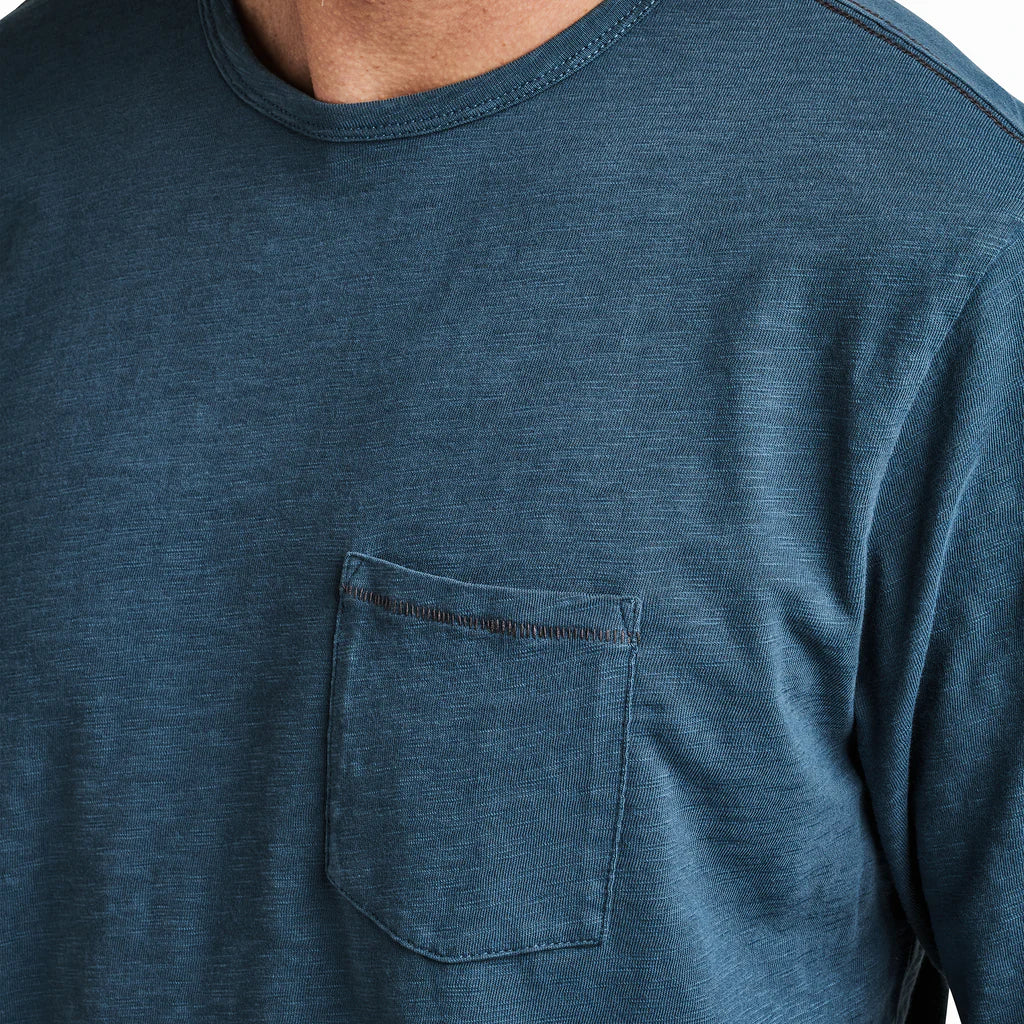 Well Worn Midweight Organic LS Deep Blue