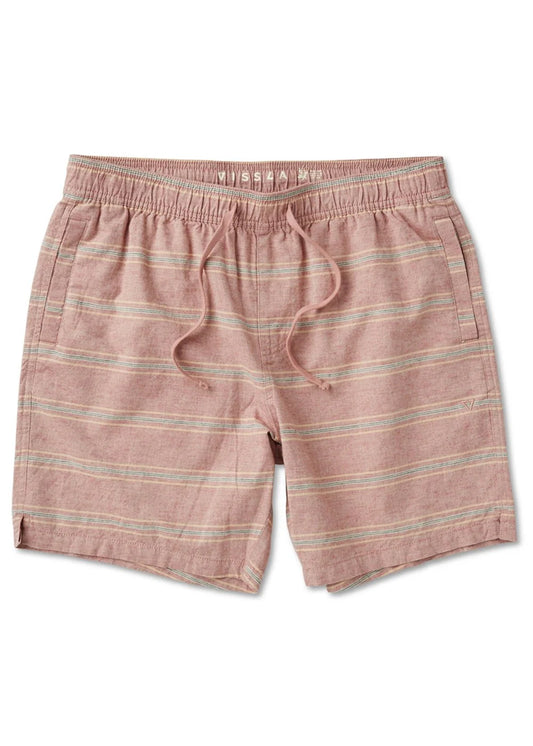 J. Linen Stripe Elastic Eco 18" Walkshort-GMS