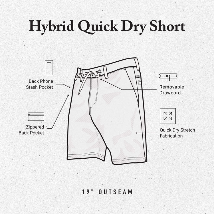 Hybro Hybrid Shorts 18.5" Black