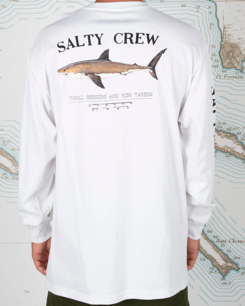 Bruce Classic L/S Tee White