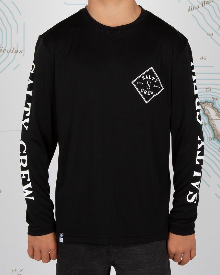 Tippet Boys L/S Sunshirt BLK