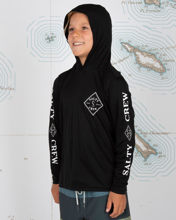 Tippet Hood Boys Sunshirt BLK