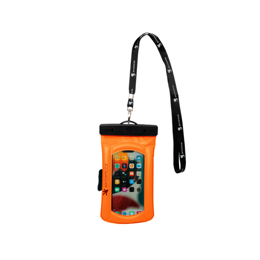 Float Phone Dry Bag with Arm Band - Orange