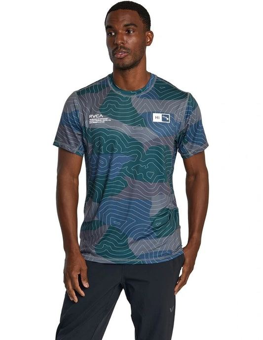 Hawaii Sport Vent Short Sleeve Training Tee in Blue