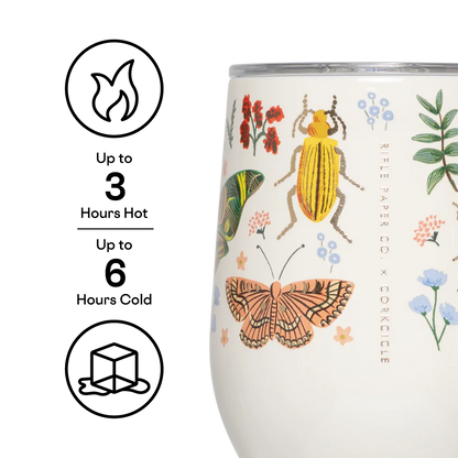 Stemless - 12oz Rifle Paper - Curio Cream