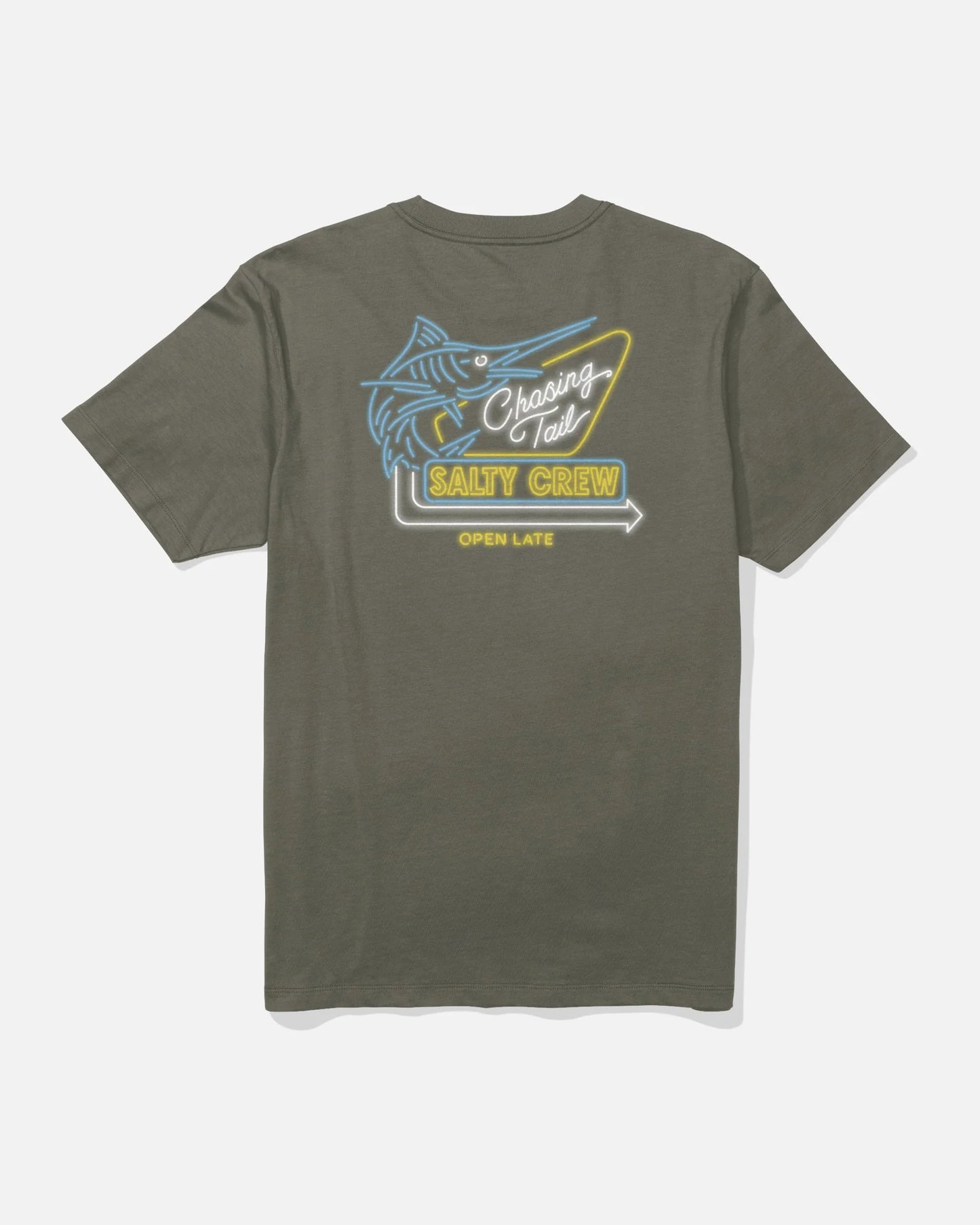 Neon Sign Tee - Dusty Olive