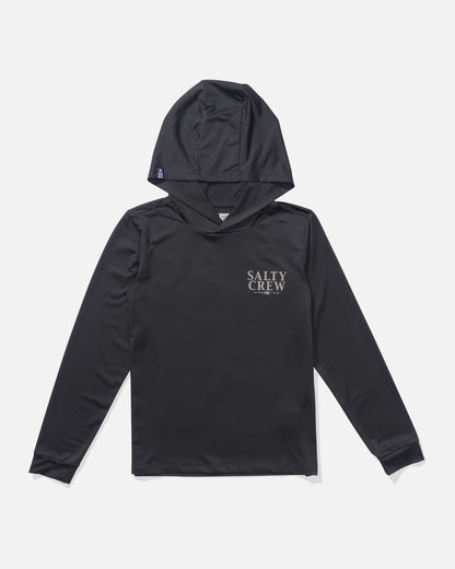 Yellowfin Boys Sunshirt Hoodie - Charcoal