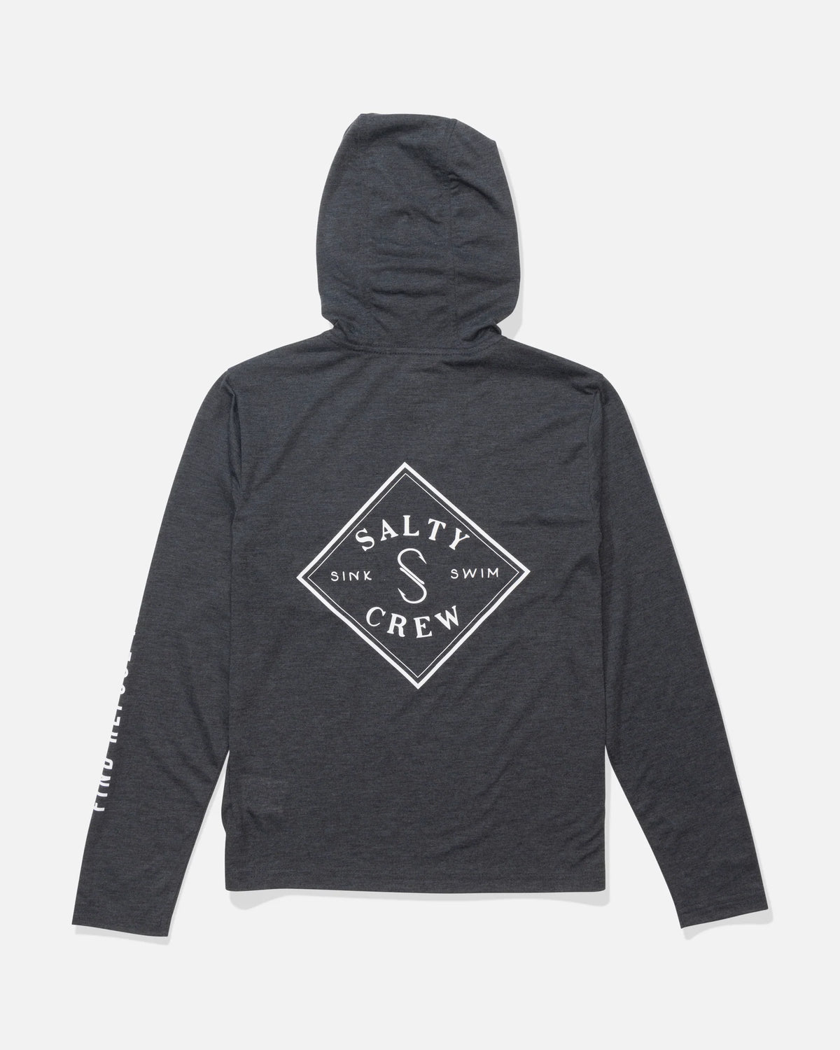 Tippet Boys Hood Tech Tee - Black Heather