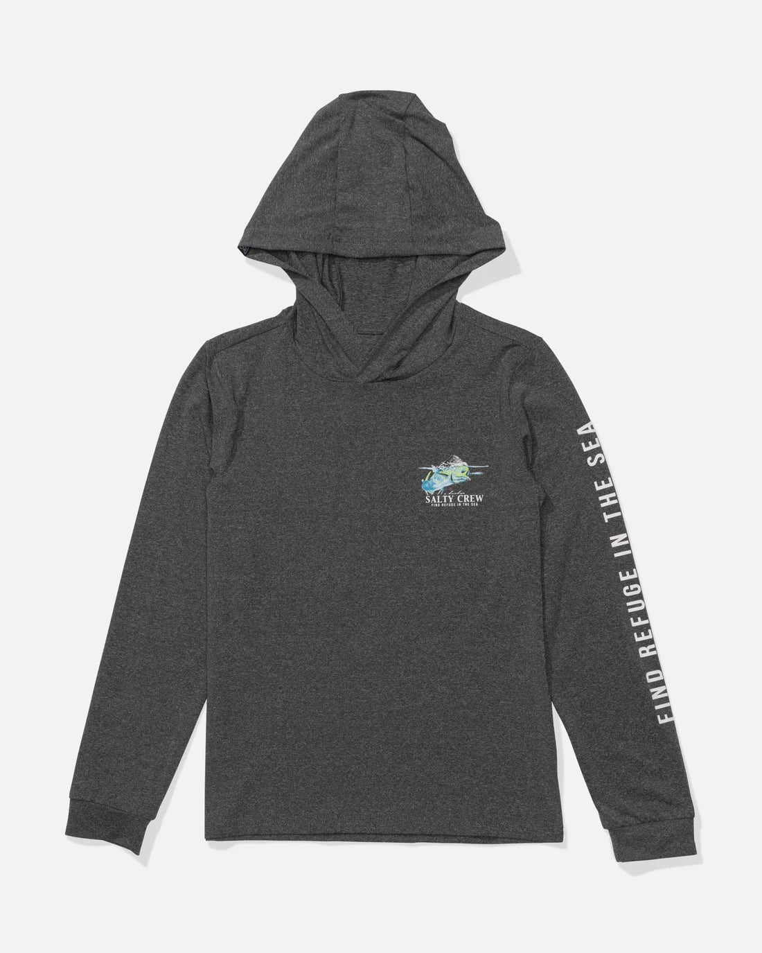 Mahi Surface Hood Sunshirt Boys - Charcoal Heather