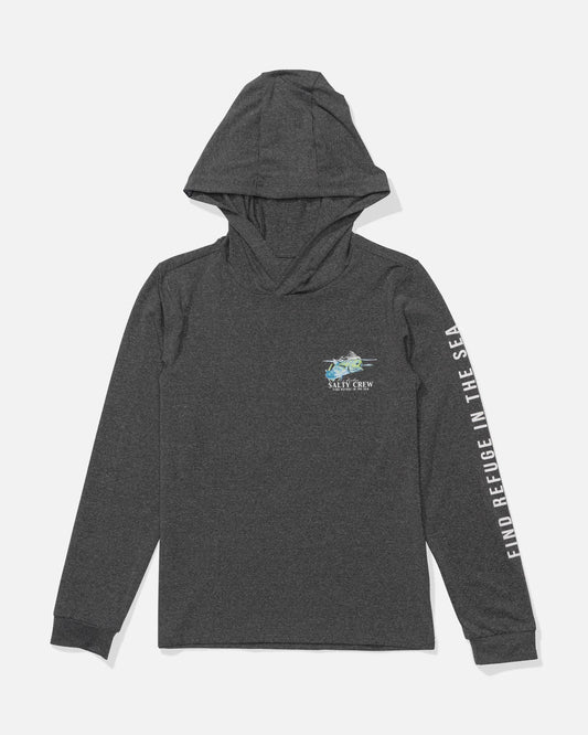 Mahi Surface Hood Sunshirt Boys - Charcoal Heather