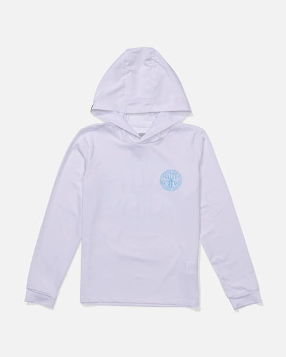 Global Hood Sunshirt Kids - White/Slate