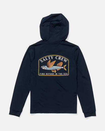 Fly Home Hood Sunshirt Kids - Navy
