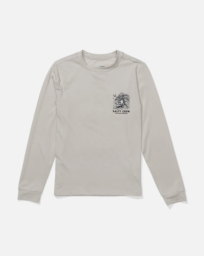 Surf Shark Ls Sunshirt Kids - Athletic Heather