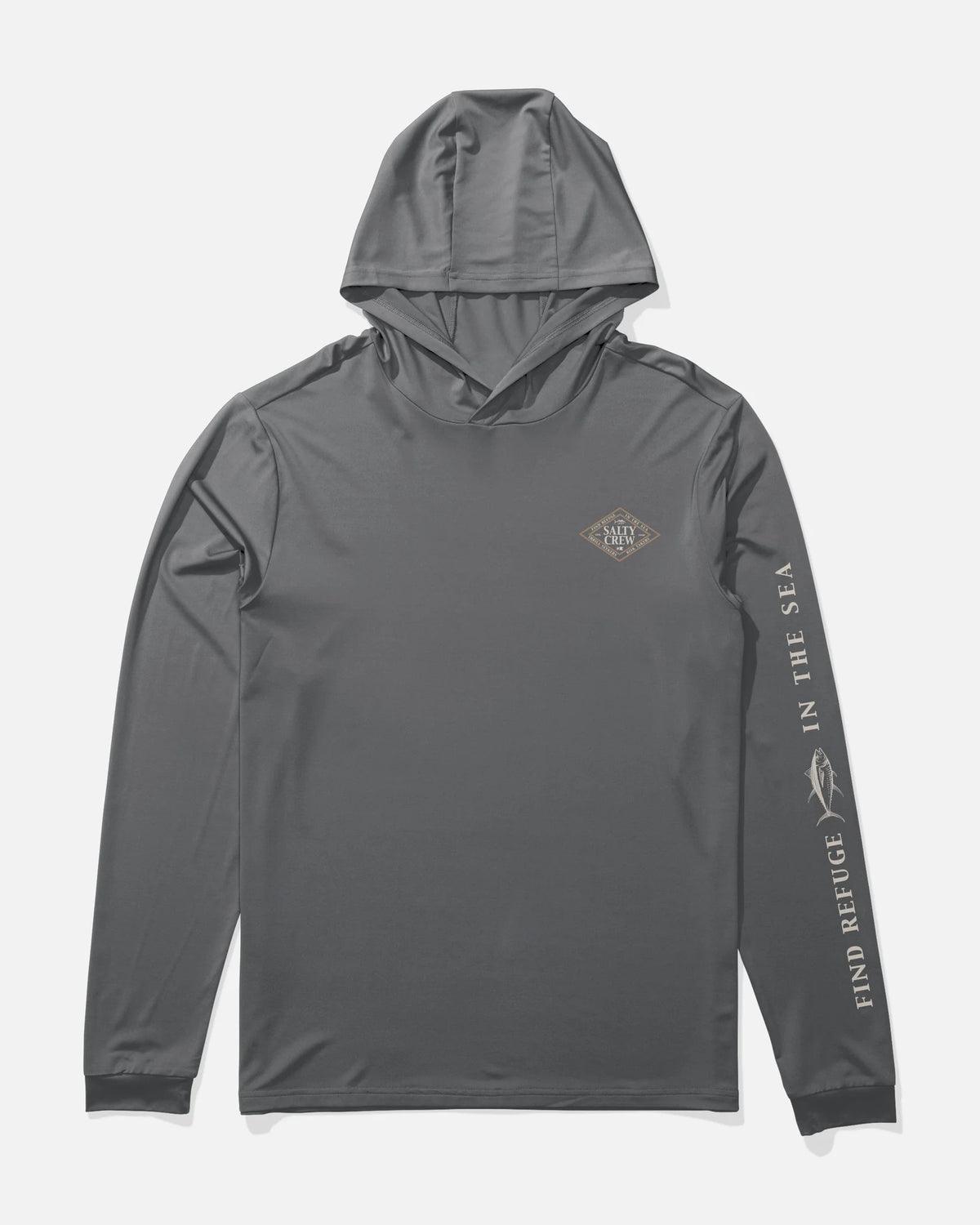 Iconic Boys Hood Sunshirt - Charcoal