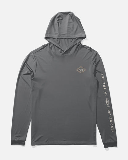 Iconic Boys Hood Sunshirt - Charcoal