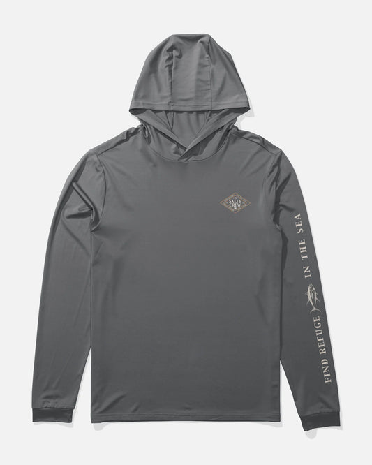Iconic Boys Hood Sunshirt - Charcoal