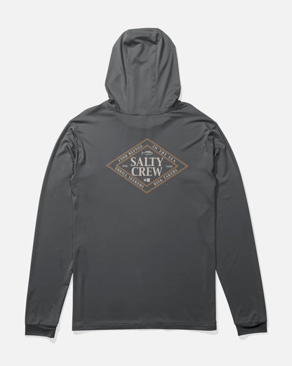 Iconic Boys Hood Sunshirt - Charcoal