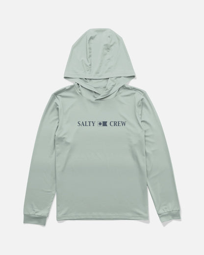 Rail Boys Hood Sunshirt - Aqua Grey