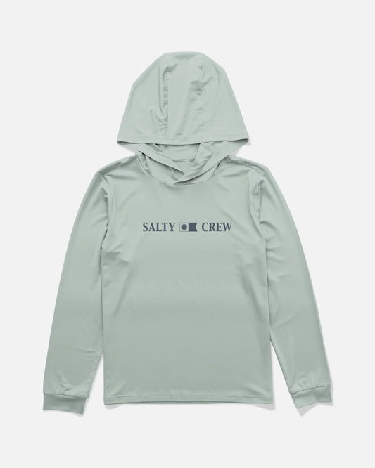 Rail Boys Hood Sunshirt - Aqua Grey