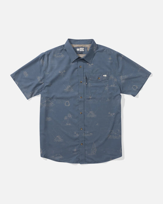Helmsman UV Button Up - Bluefin