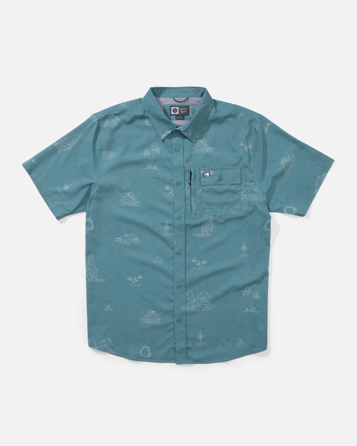 Helmsman UV Button Up - Hydro