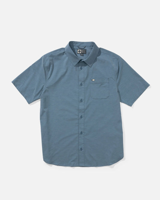 Drifter UV Button Up - Channel Blue