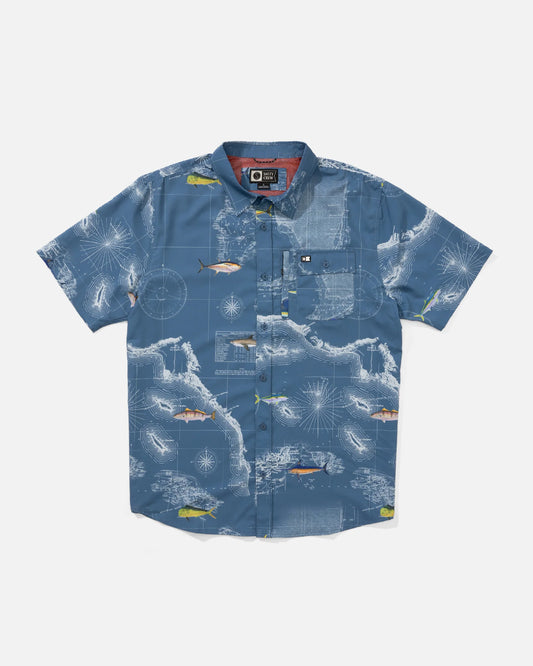 Flagship UV Button Up - Channel Blue