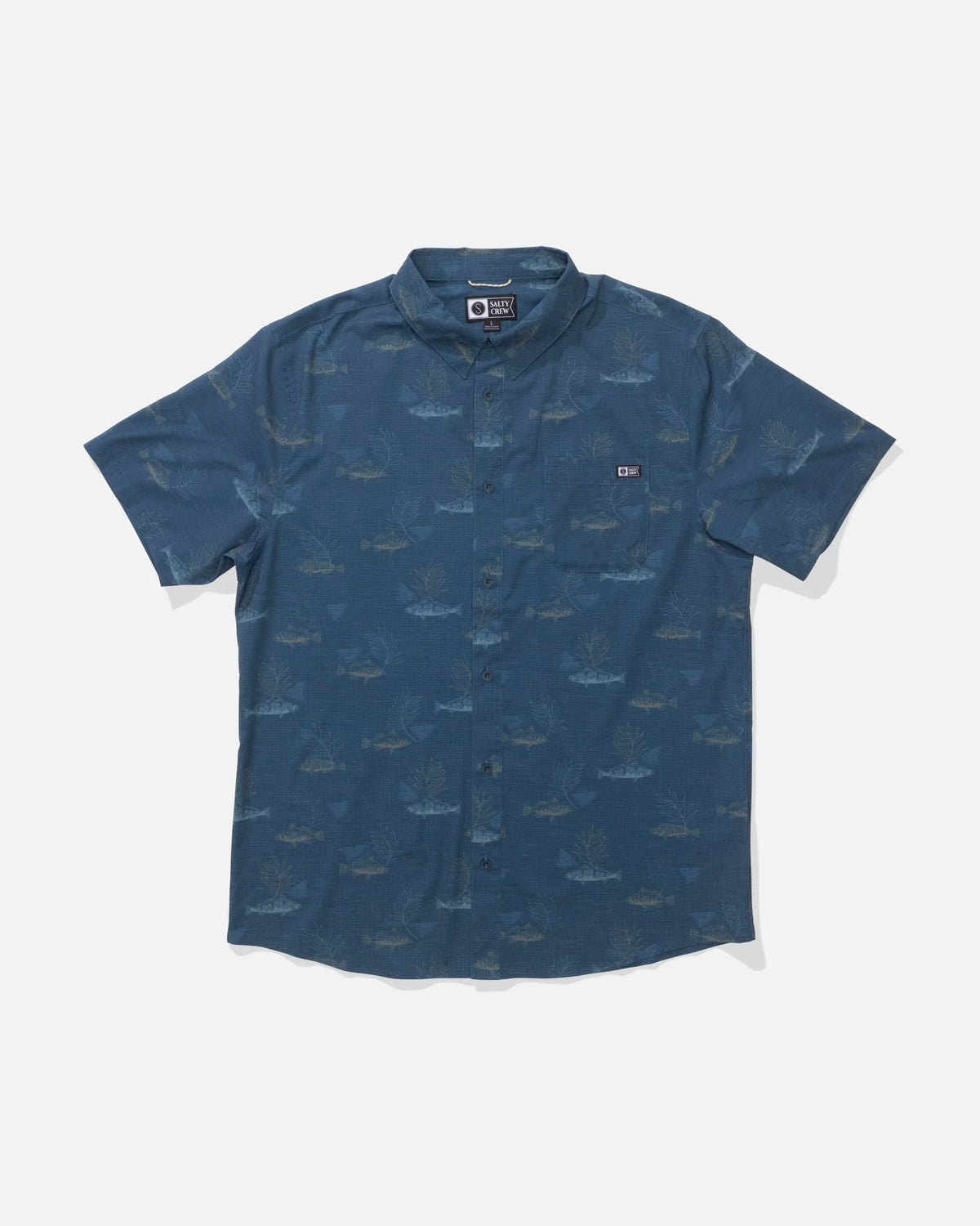 Breezer Perforated Button Up - Navy