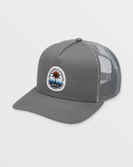 Palm Patch Trucker Hat -MGRAY