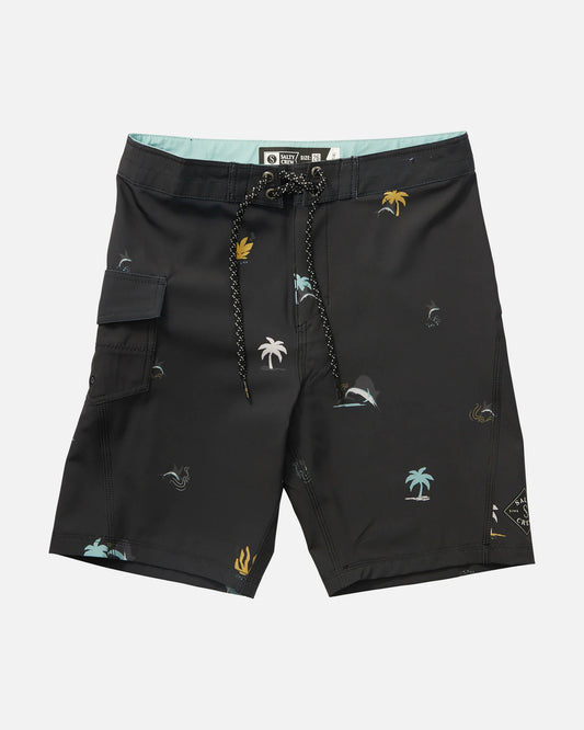 Lowtide Boys Boardshort Black/Mackerel