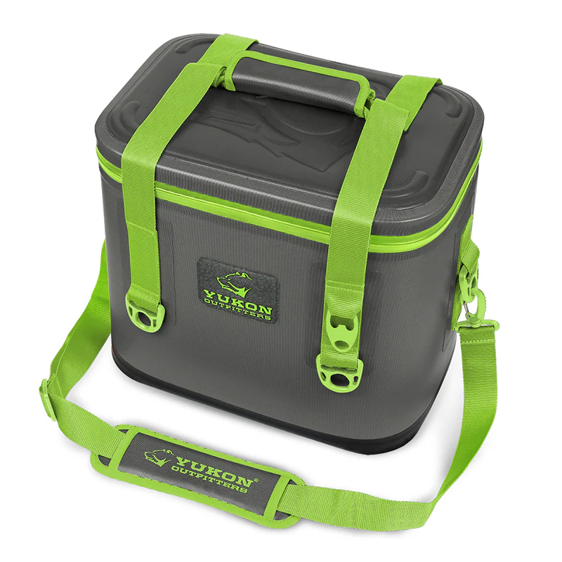 30 Can Tech Cooler- Charcoal/Green