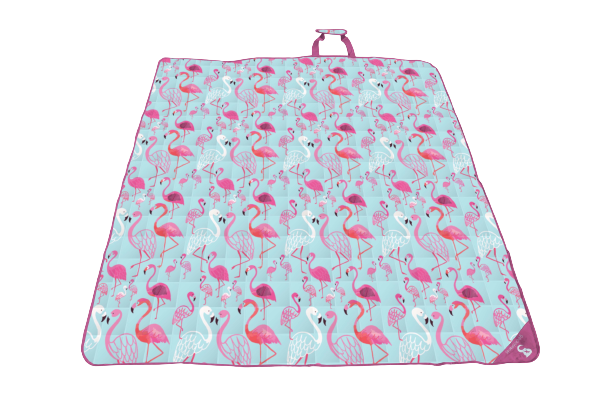 Padded Beach Blanket - Flamingo/Multi